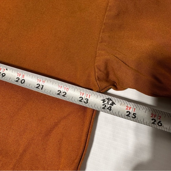 Eileen Fisher Oversized Pumpkin Orange Organic Denim Mandarin Collar Jacket sz S - Picture 9 of 9